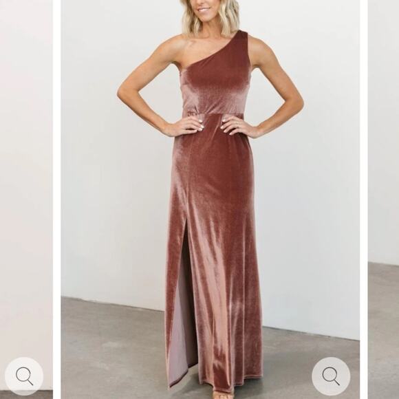 NWT Baltic Born Tatiana Velvet One Shoulder Maxi‎ Dress Size Small - Picture 1 of 8